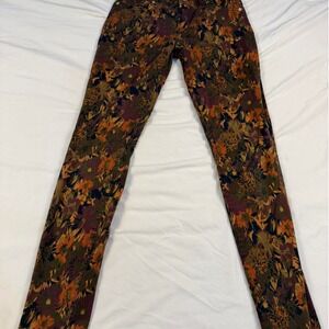 7 For All Mankind Floral Print Skinny Jeans Multicolor Denim Pants Womens 29